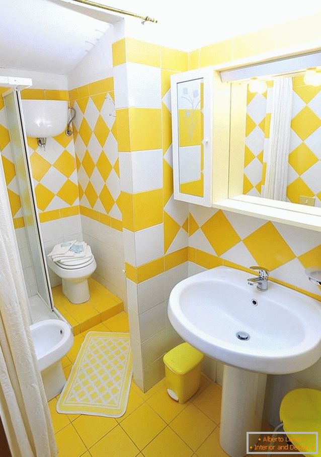 Сунчано декоративно купатило у жутој боји
