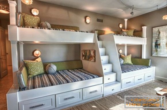 Кораци-гардеробери између кревета у расаднику
