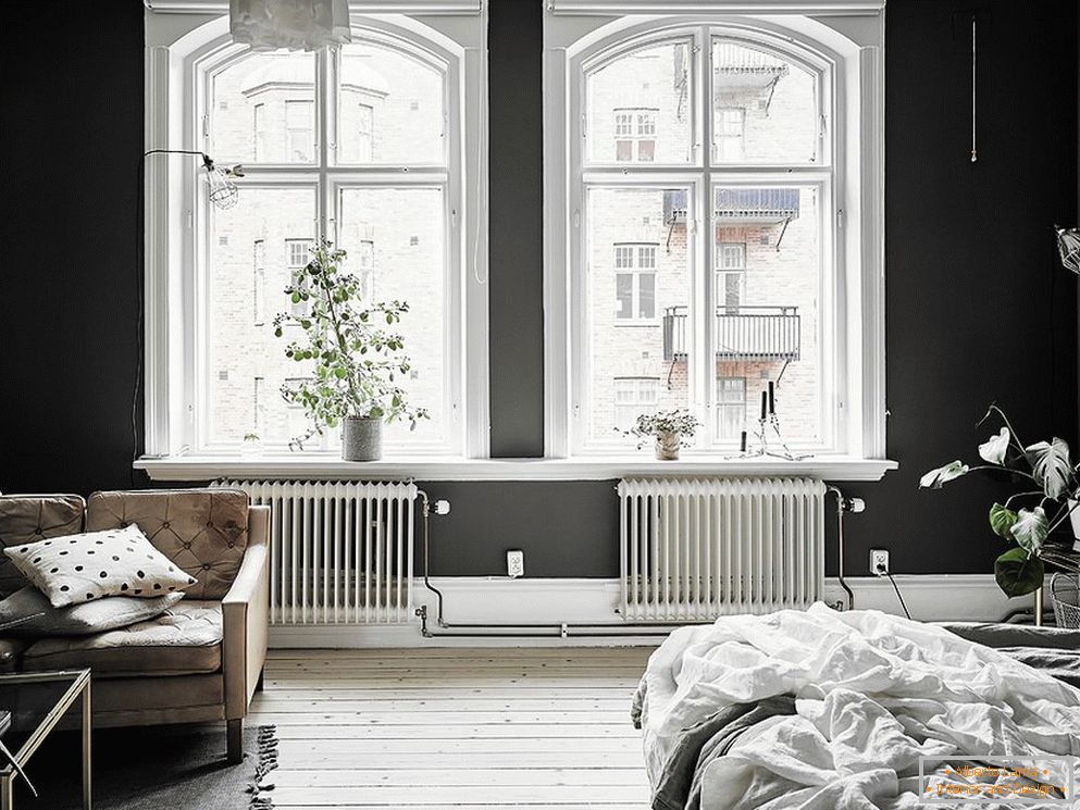 Црно-бела дизајн собе