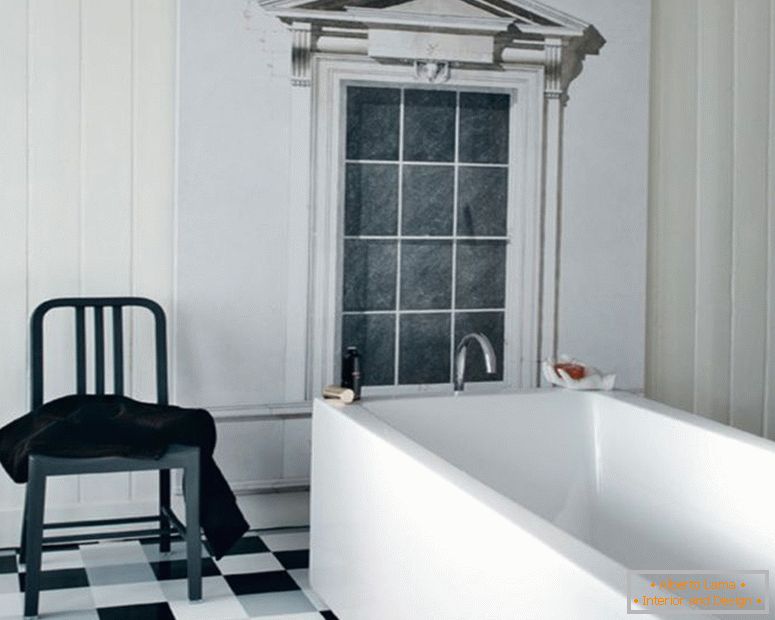 black-and-white-traditional-interior-купатилоroom-design-white-corian-square-купатилоtub-black-and-white-floor-tile-vintage-plastic-stool-white-wood-frame-window-black-and-white-купатилоroom-ideas-interior-купатило