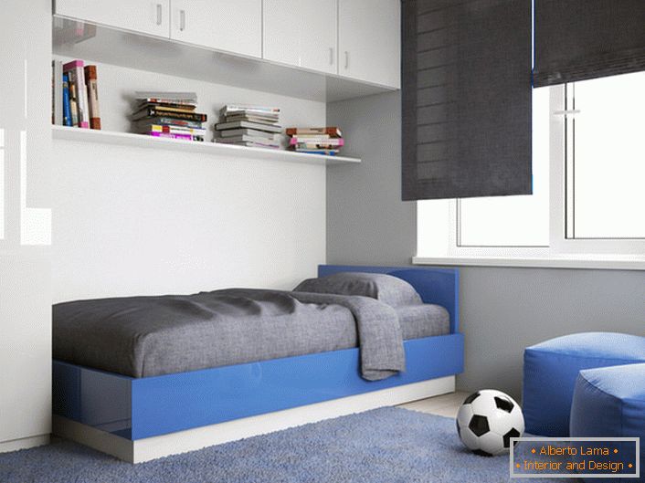 Дечија соба тинејџера је дизајнирана у складу са захтевима минимализма. 