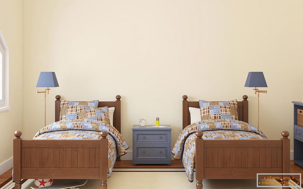 Кревет са истим дизајном у расаднику за два дечка