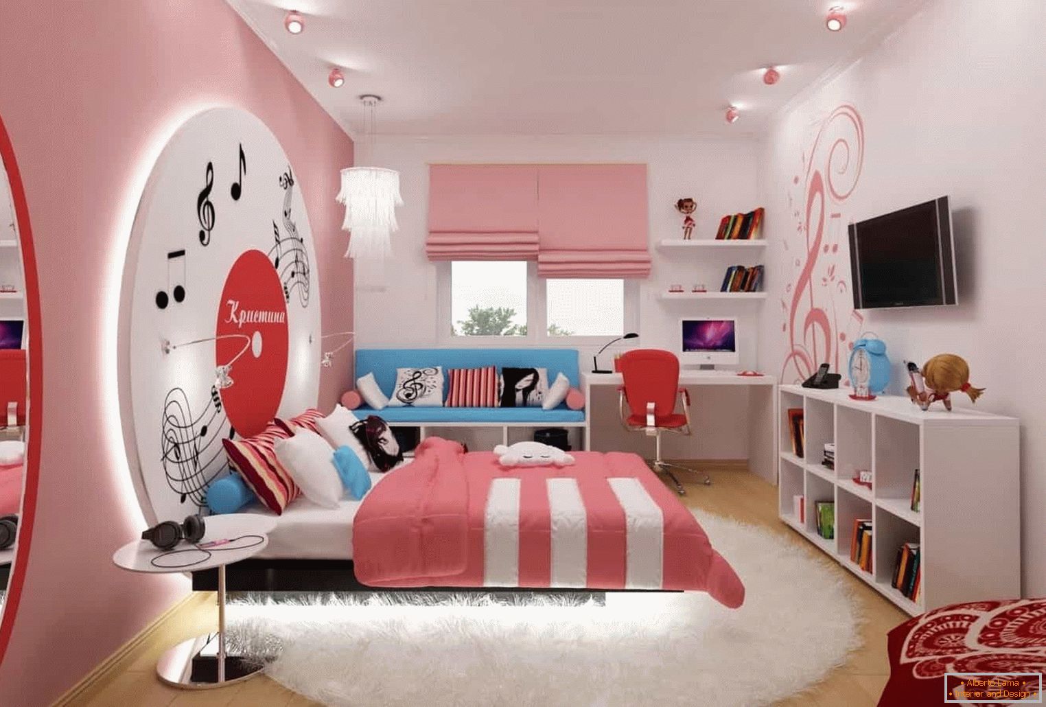 Соба у розе тоновима