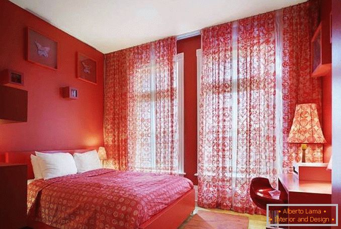 црвена фотографија беле спаваће собе, фотографија 16