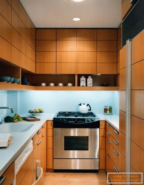 Кухиња фотографија 6 м² М у модерном минималистичком стилу