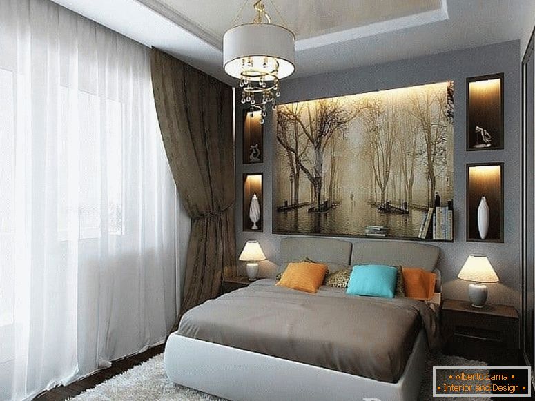 Модеран дизајн спаваће собе од 13 квадратних метара