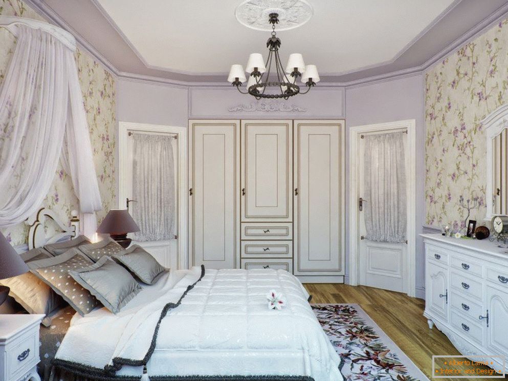 Лила спаваћа соба у Провансовом стилу