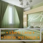 Ентеријер зелене спаваће собе в стиле модерн
