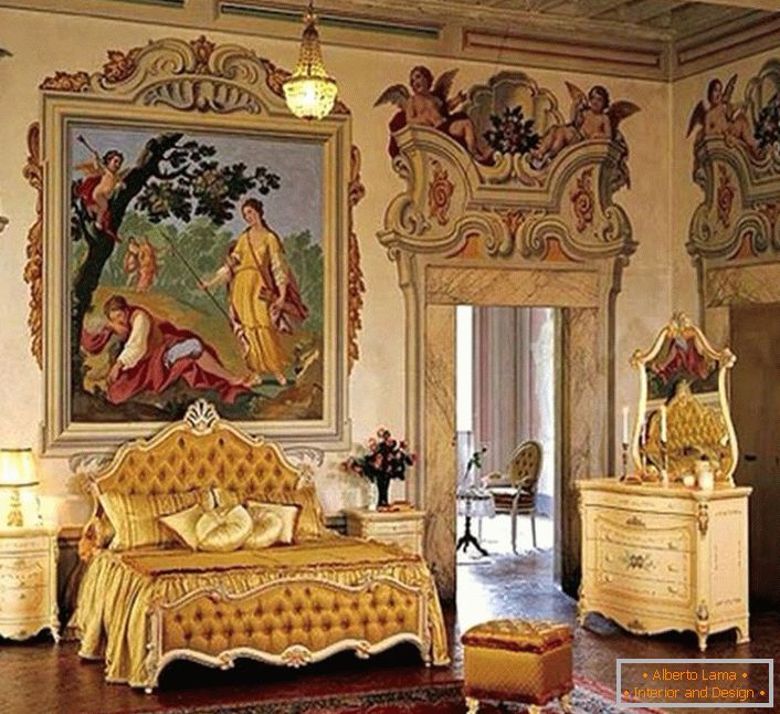 Стварно краљевска спаваћа соба у једној сеоској кући.