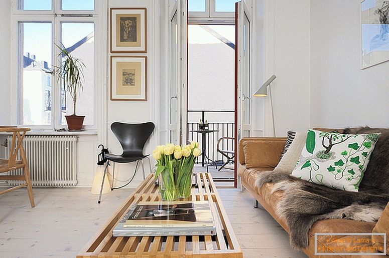 Дневна соба луксузних малих апартмана у Шведској