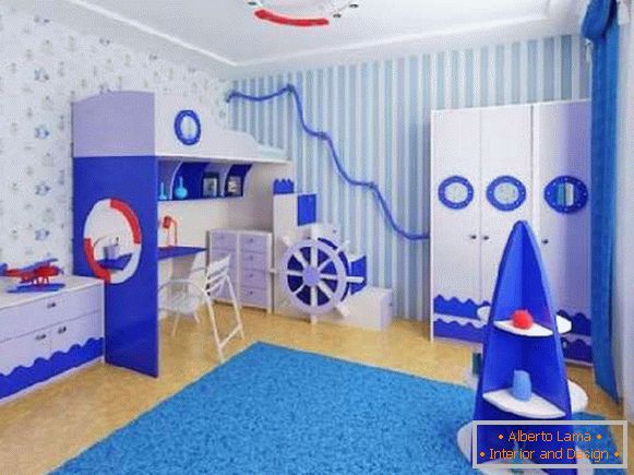 зидне папире у дечијој соби за дечаке и девојчице, фото 1