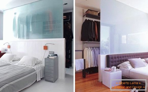 Уграђена гардероба у спаваћој соби - фотографија сами