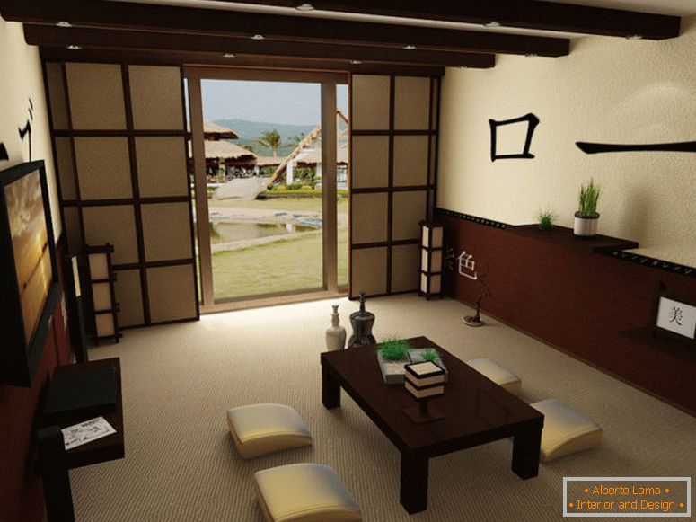 Дневна соба у јапанском стилу