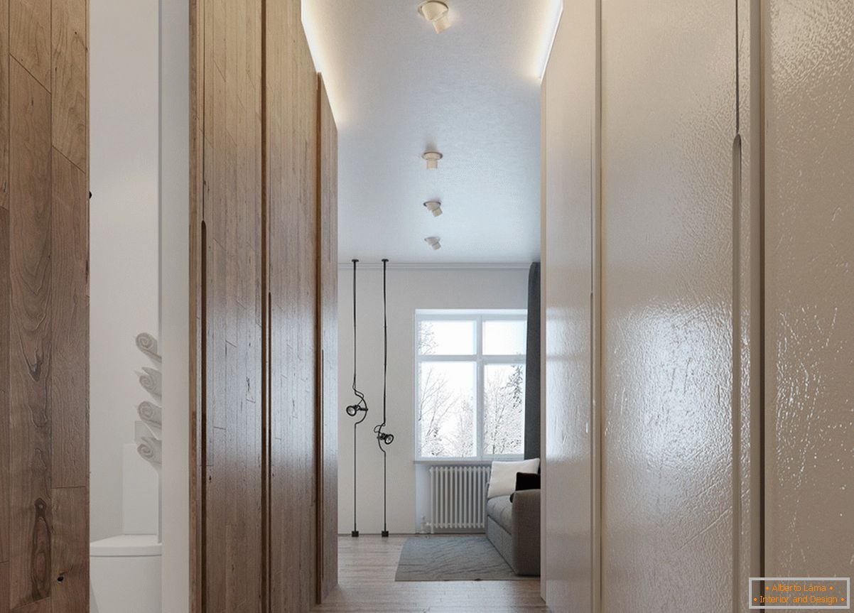 Дизајнирајте бело купатило за мали стан
