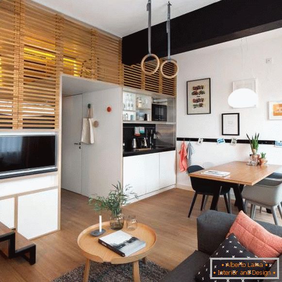 1-собни студио апартман - ентеријер у скандинавском стилу