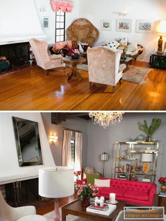 Гламурозни дизајн дневне собе у приватној кући сиве боје