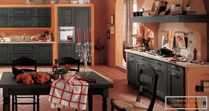 Главни захтев рустичног стила је функционалност кухињског простора. 