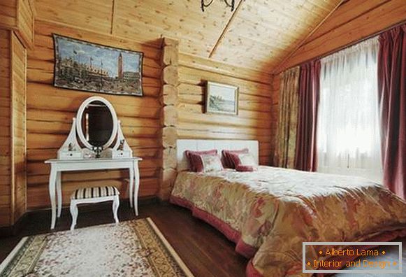 спаваћа соба у дрвној кући, фотографија 38