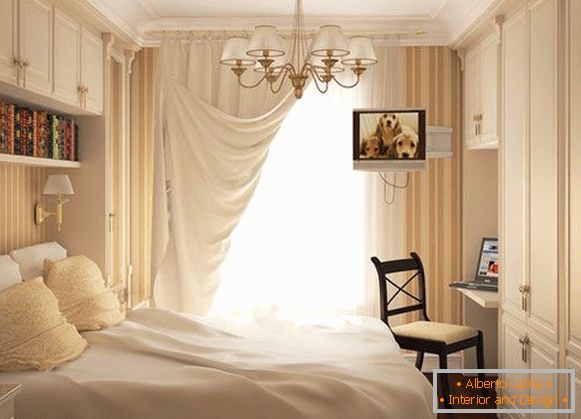 Луксузна спаваћа соба у боји мљекаре