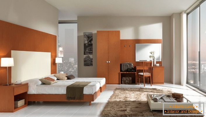 Лацонски дизајн спаваће собе у стилу Арт Ноувеау. 