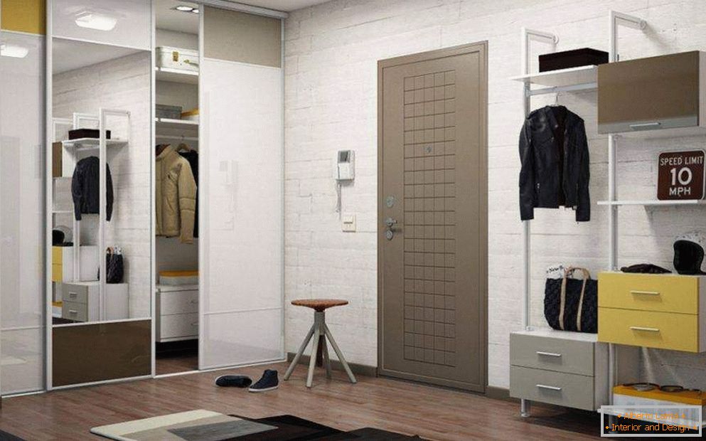 Уграђени гардеробу у дизајну стана (фото ходник)