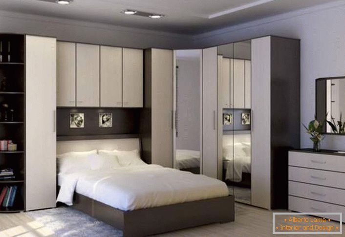 Модуларни намештај од спаваће собе угодно комбинује функционалност и атрактиван изглед.
