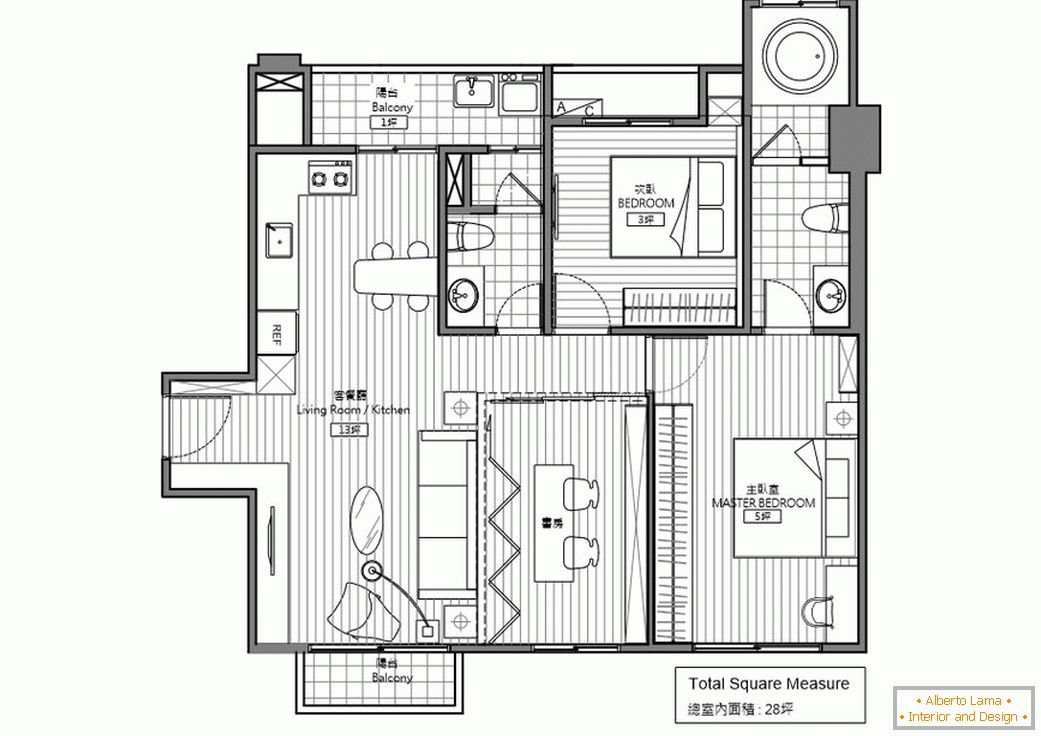 План-схема жилого комплекса Bachelor`s Apartment