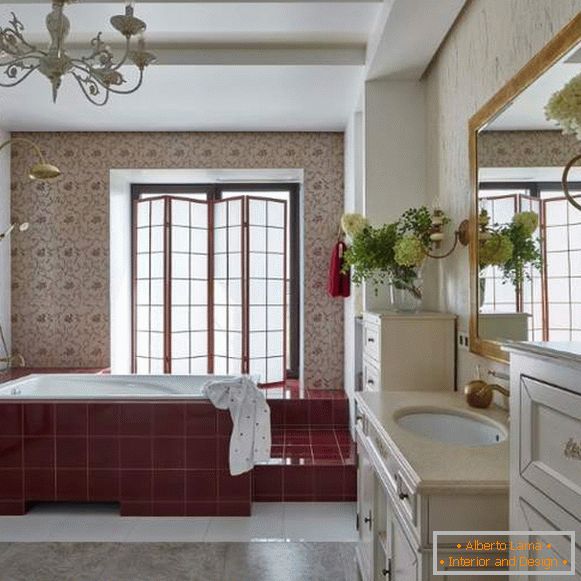 Најлепше купатила - луксузни дизајн у црвеној боји