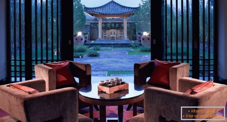 Дизајн дневне собе на Бањанском дрвету Лијианг