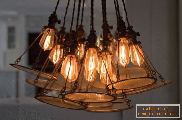 Лампа Эдисона - фото вблизи