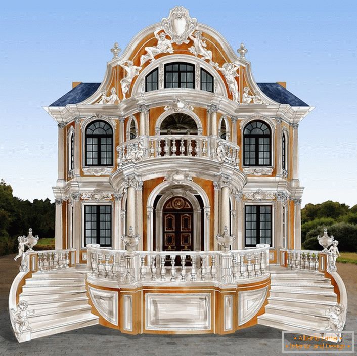 Луксузни пројекат куће у барокном стилу.