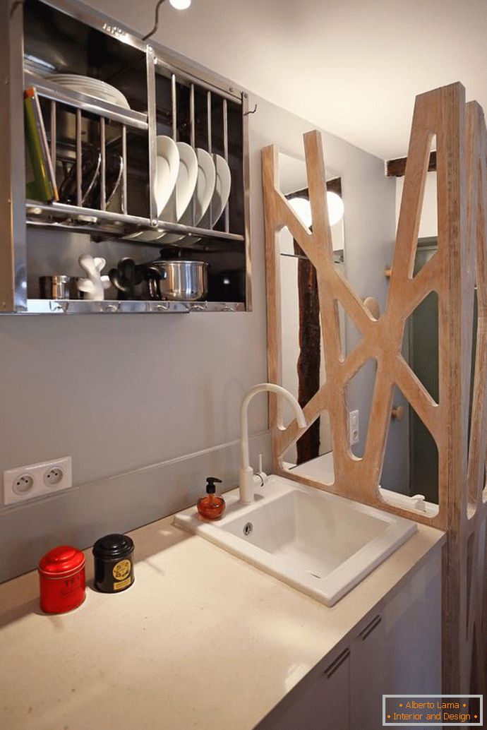 Кухиња модеран мали студио апартман