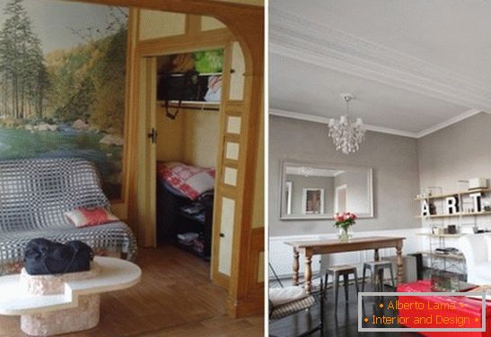 Реновирана дневна соба у малом стану у Паризу