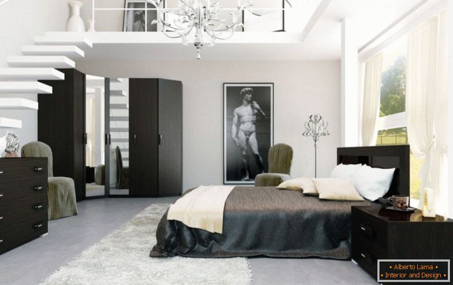 Двособни стан у црно-белој боји