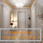 Унутрашњост дневне собе у класичном стилу у светлим бојама