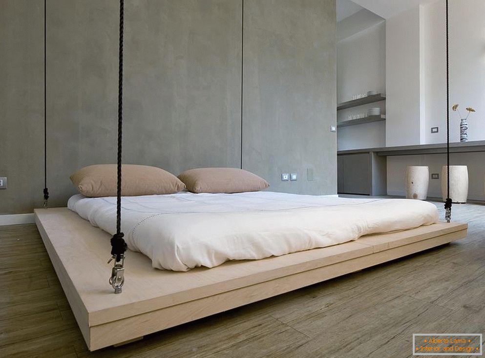 Унутрашњост спаваће собе у стилу минимализма