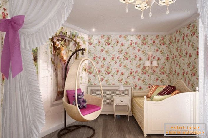 Угодна спаваћа соба у стилу државе за младу даму.