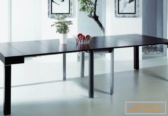 савитљива столна конзола црна у дизајну дневне собе