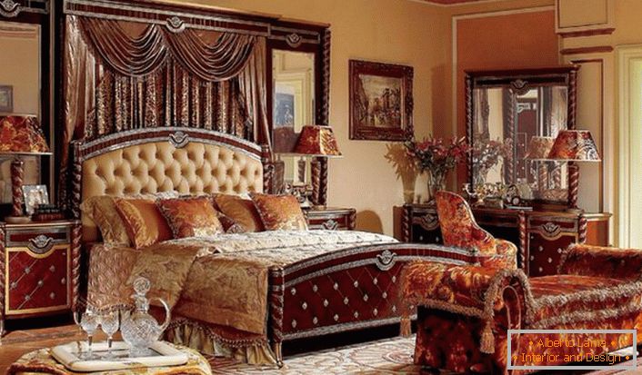 Племенити стил Империје у најсјајнијем испољавању у спаваћој соби француске породице.