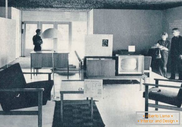 Стилски совјетски намештај за дневну собу 50-60-их