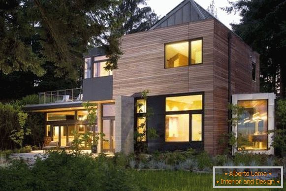 Како изгледа модеран дизајн приватне куће? Фотографија