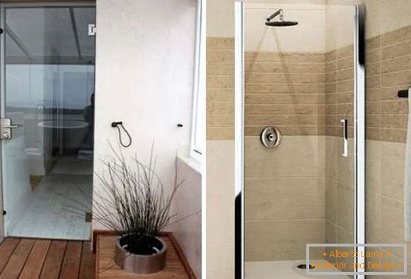 Врата за туширање, стакло, шарке - фото кабине