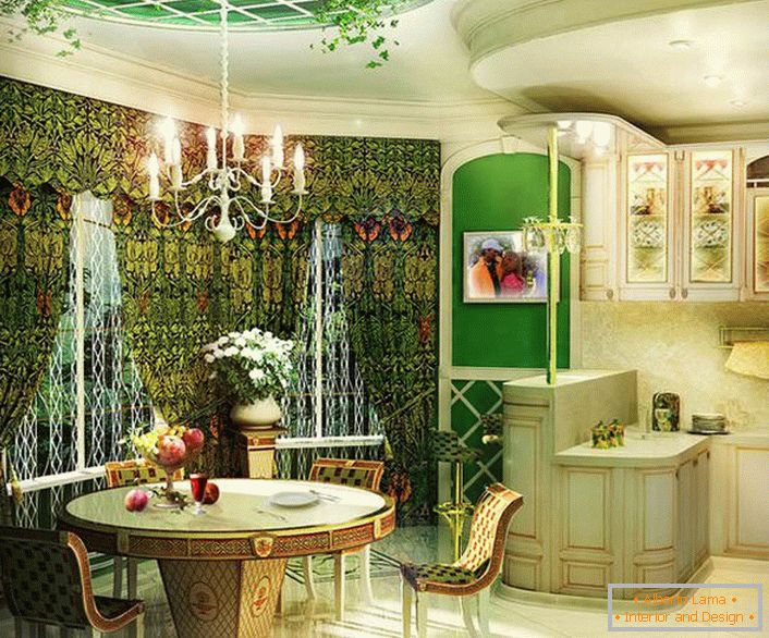 Угао дневне собе сеоске куће са препознатљивим карактеристикама барокног стила.