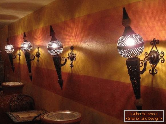 зидна лампа у оријенталном стилу, фотографија 16