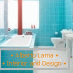 Комбинација топлих и хладних боја у дизајну купатила