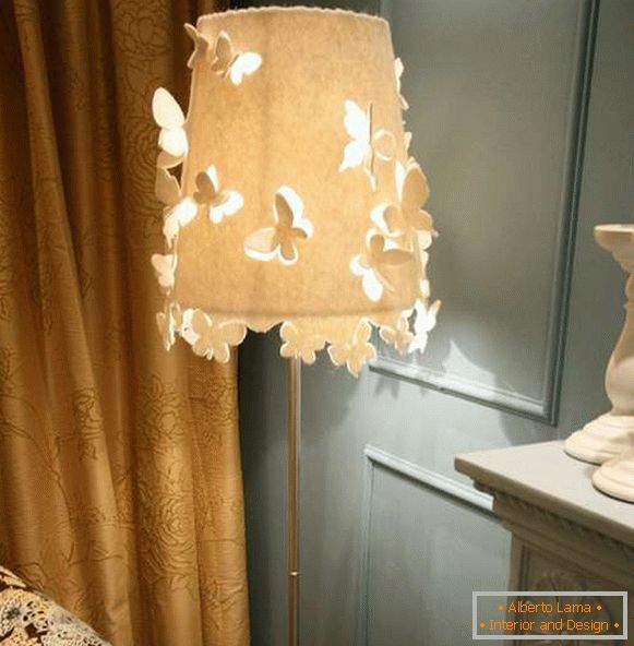 подна лампа са властитим рукама од тканине, фото 4