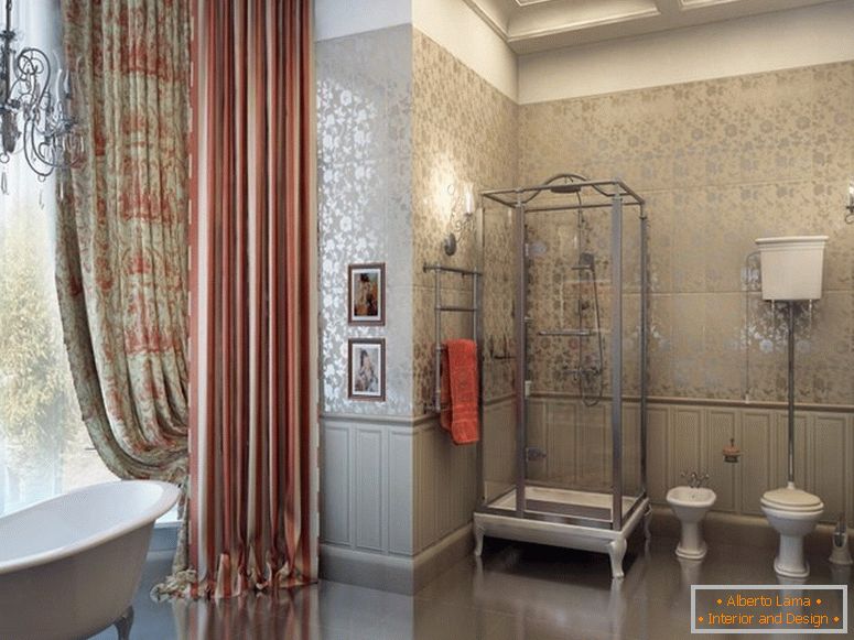 Текстил у купатилу у класичном стилу