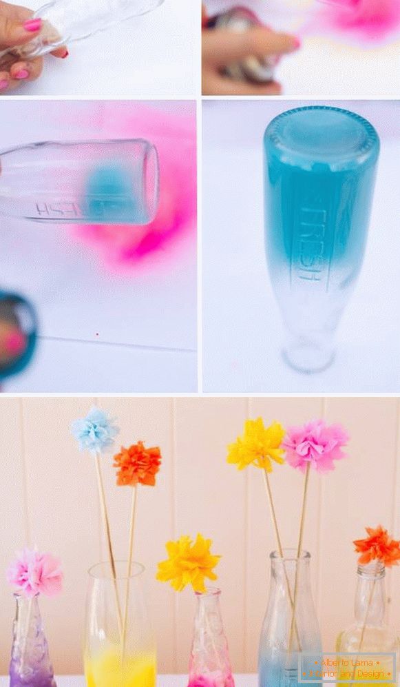 Како направити вазу из бочице са аеросол бојом