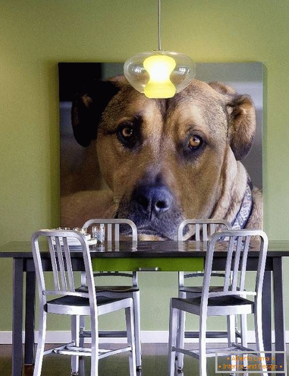 Фотографија пса као декорација зида