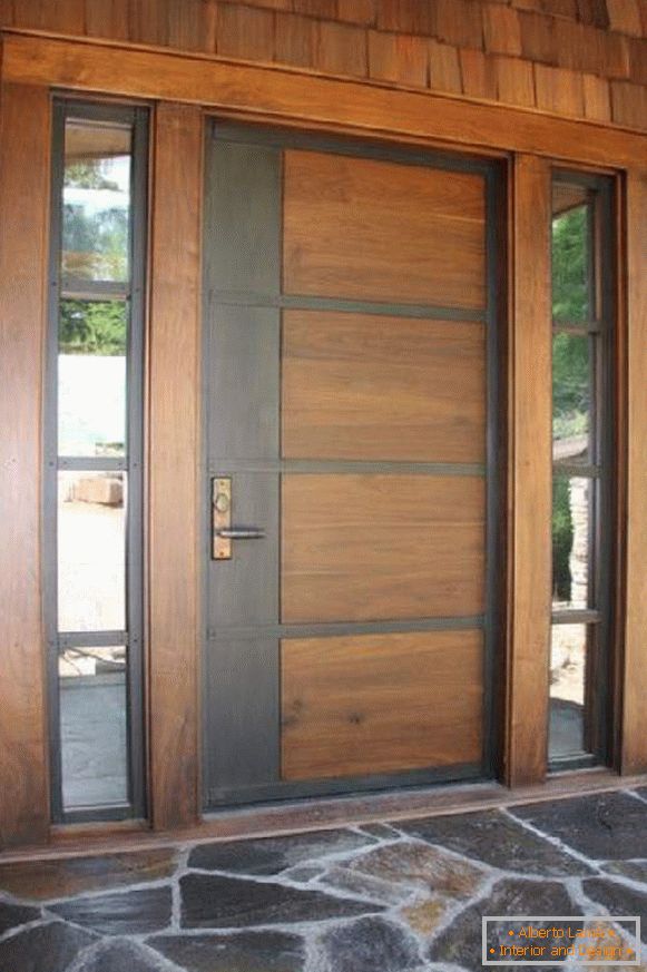 дрвена улазна врата за приватну кућу, фото 10
